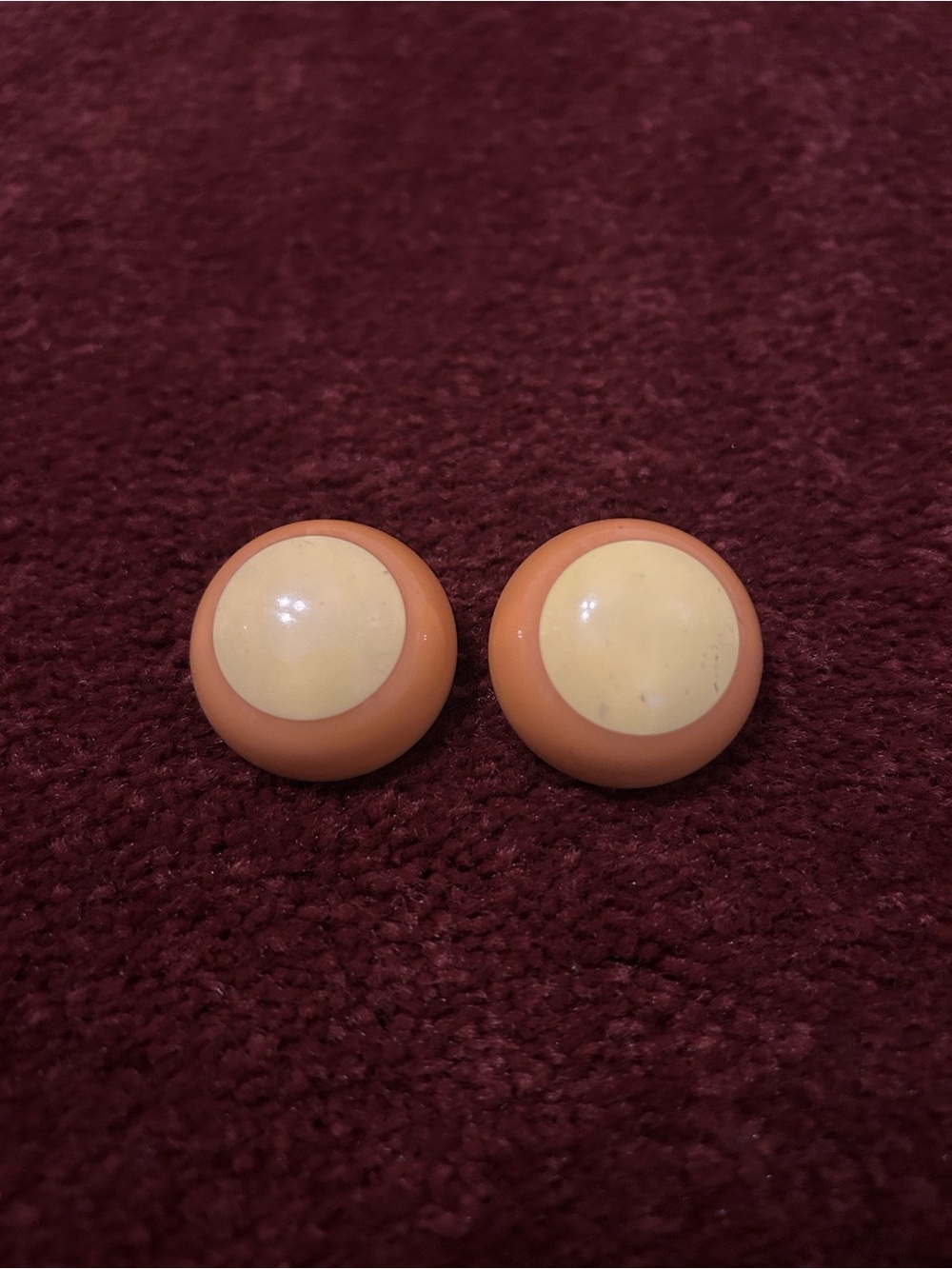 Vintage Two-Tone Bakelite Earrings
